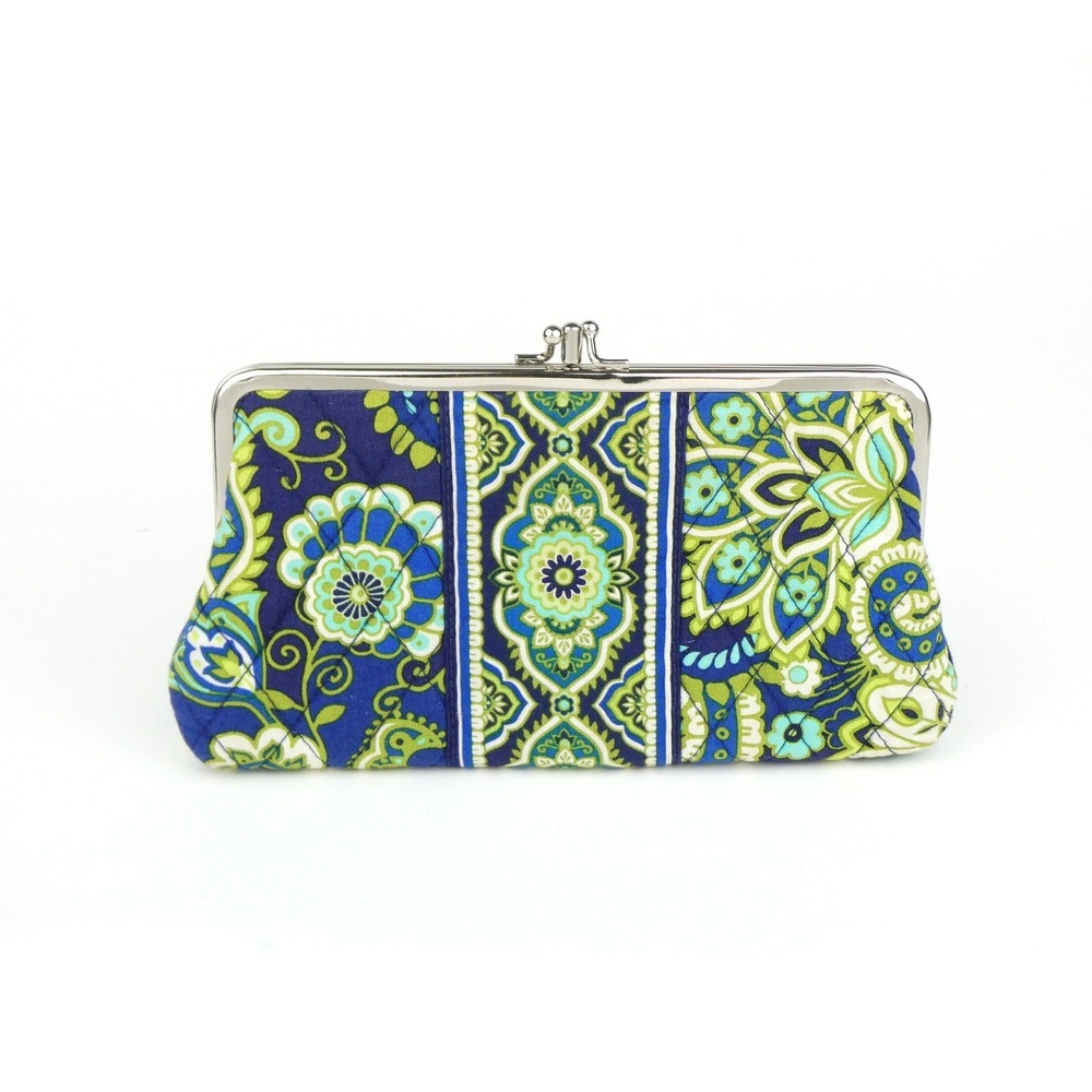 Vera Bradley Rhythm & Blue Kisslock Wallet